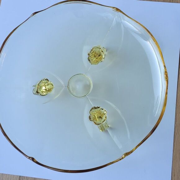 LANCASTER Jubilee 3 footed cake plate‎ - Picture 2 of 3